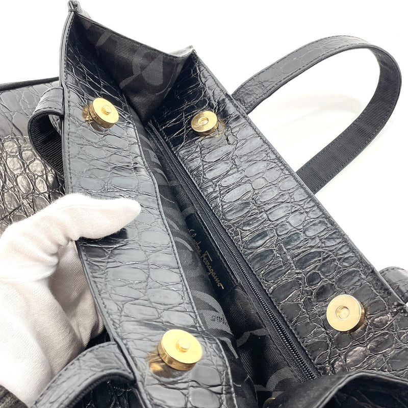 Salvatore Ferragamo Tote Bag BK－21 2530 Vala leather Black Women 