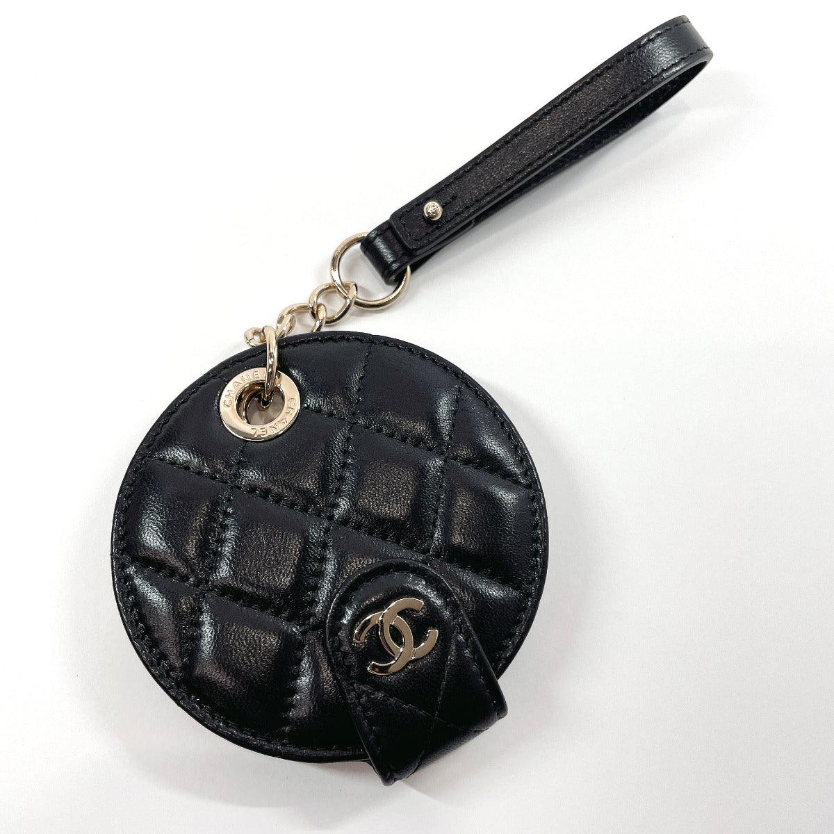 CHANEL Other accessories Matelasse name tag lambskin Black Women