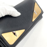 FENDI purse 8M0251-31F Monster Bugs Eye Flap leather Black Women Used - JP-BRANDS.com