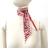 Dior scarf Twilly I LOVE YOU silk Red Red Women Used