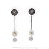 Dior earring button metal Silver Women Used - JP-BRANDS.com