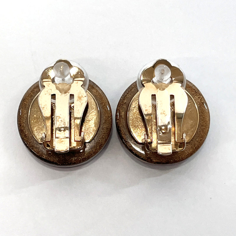 CHANEL Earring Clover Platstick gold gold 01 C Women Used