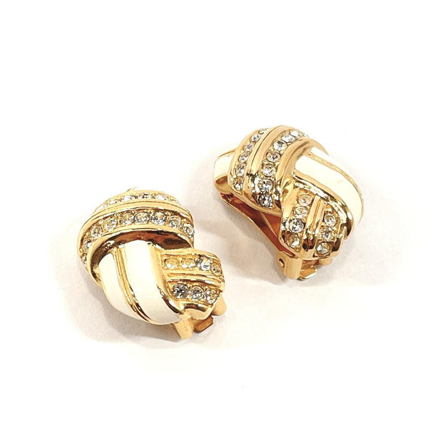 Christian Dior Earring metal/Rhinestone gold gold Women Used - JP-BRANDS.com