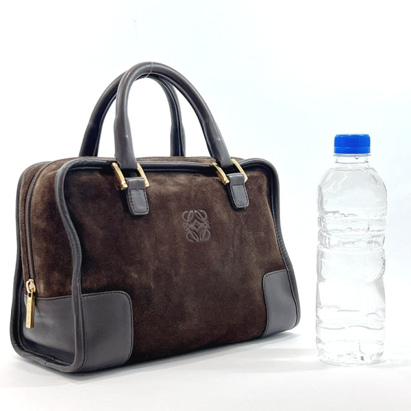 LOEWE Handbag L28 Americana 28 Suede/leather Dark brown Women Used
