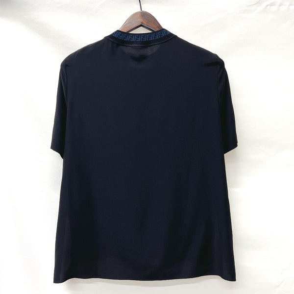 FENDI Short sleeve T-shirt FS7267 YB5 Zucca pattern silk Black Black Women New