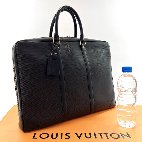 LOUIS VUITTON Business bag M93082 Yak Damier Jean Canvas Black