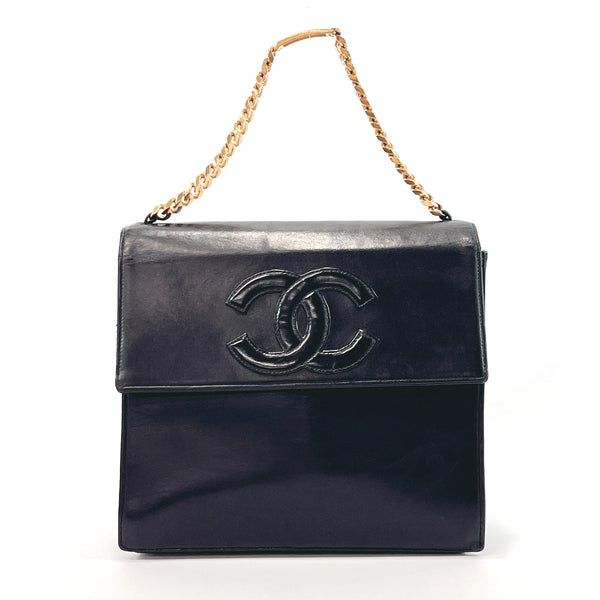 CHANEL Handbag ChainShoulder COCO Mark leather Black Women Used