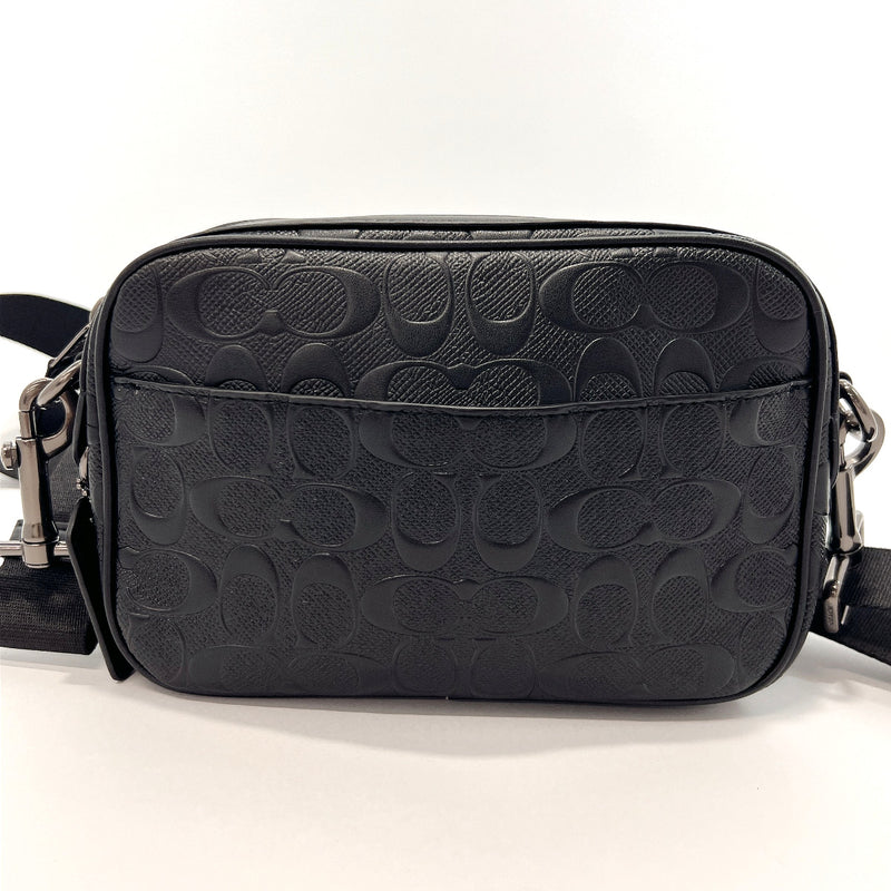 COACH Shoulder Bag F50713 Signature PVC/leather Black unisex Used