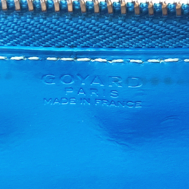 GOYARD purse Matignon zip Herringbone PVC/leather blue unisex Used