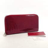 CARTIER purse Happy Birthday Patent leather Red Women Used