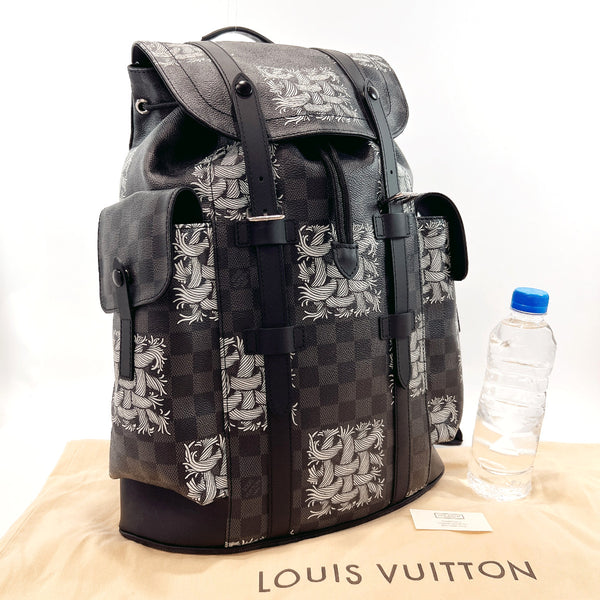 LOUIS VUITTON Backpack Daypack N41571 Christopher Nemeth PM Damier Grafitto Canvas Black mens Used