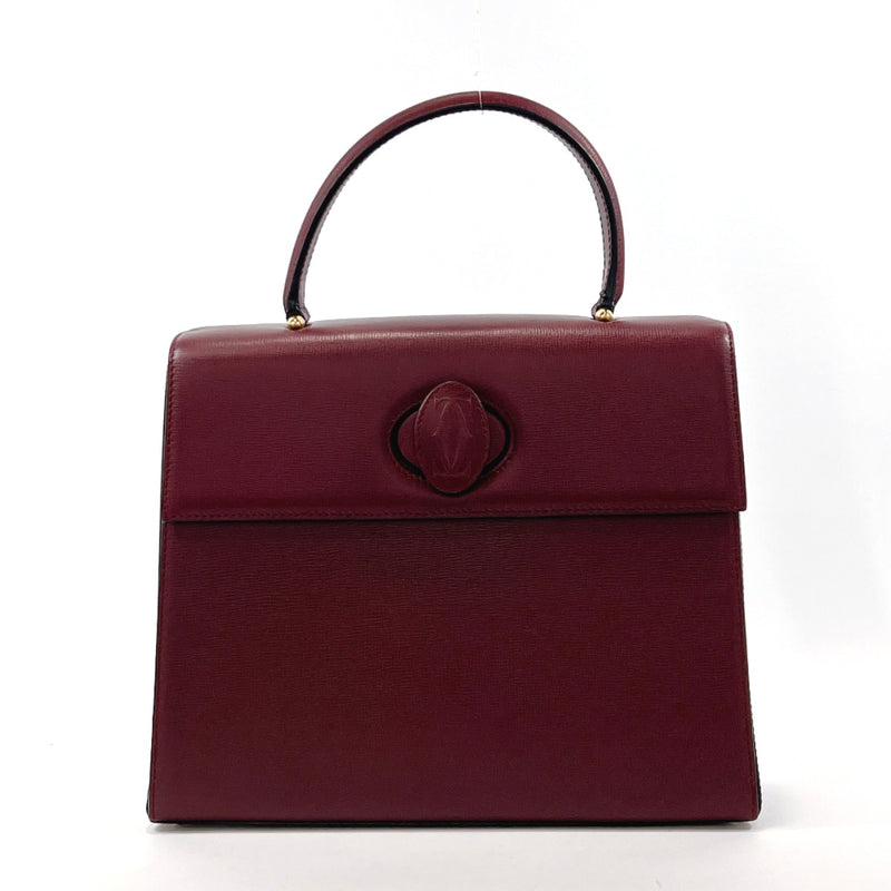 CARTIER Handbag Must Line leather Bordeaux Women Used