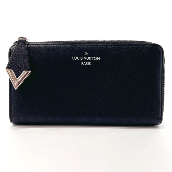LOUIS VUITTON purse M60146  Portefeiulle comet Parnasea leather Black Women Used