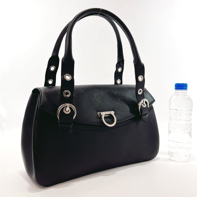 Salvatore Ferragamo Handbag AB-21 5322 Gancini leather Black Women Used