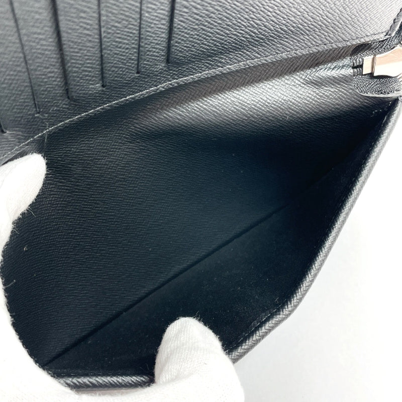 LOUIS VUITTON LV Zippy Wallet Used Long Wallet Epi Leather Black