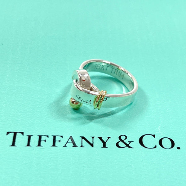 TIFFANY&Co. Ring Love knot Hook & Eye K18 Gold/Silver925 #8(JP Size) Silver Women Used