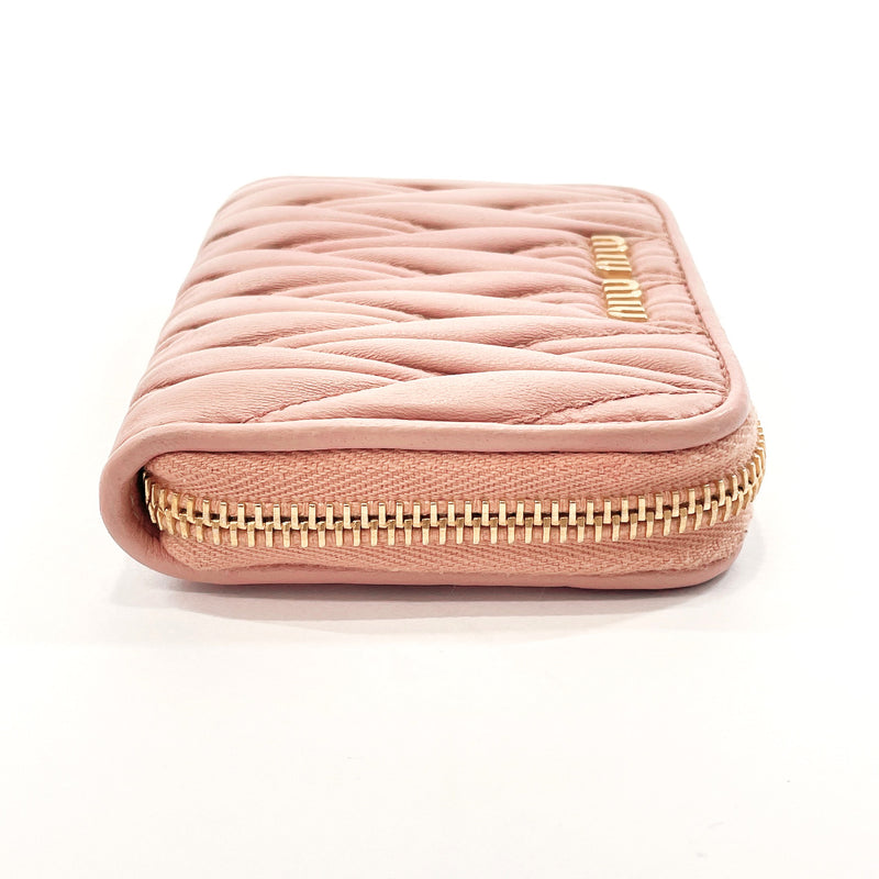MIUMIU coin purse 5MM268 Materasse leather pink Women Used