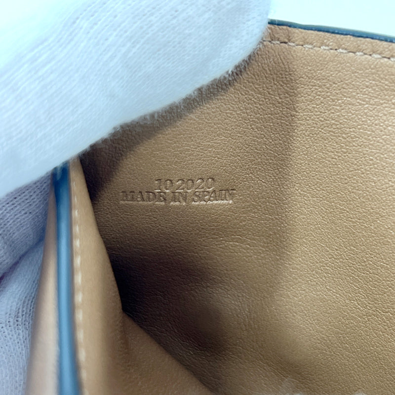 LOEWE wallet 124.12.Z44 anagram leather khaki khaki Women Used