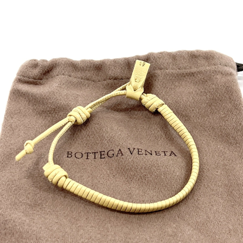 BOTTEGAVENETA bracelet leather beige unisex Used