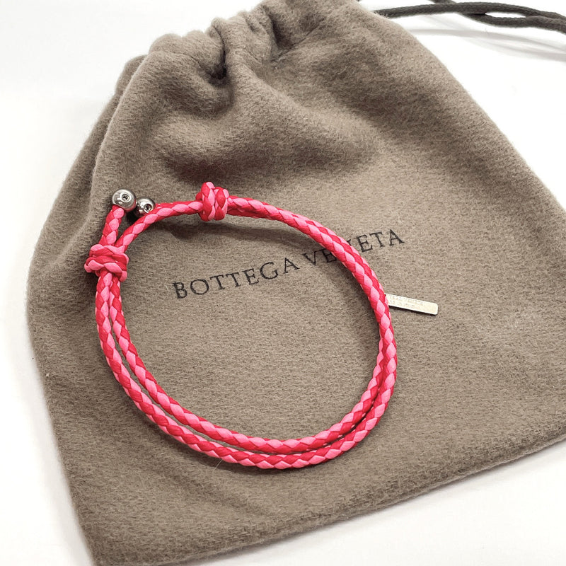 BOTTEGAVENETA bracelet Intrecciato leather pink pink unisex Used