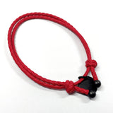 BOTTEGAVENETA bracelet Intrecciato leather Red unisex Used