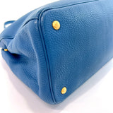 PRADA Handbag 2way leather blue Women Used