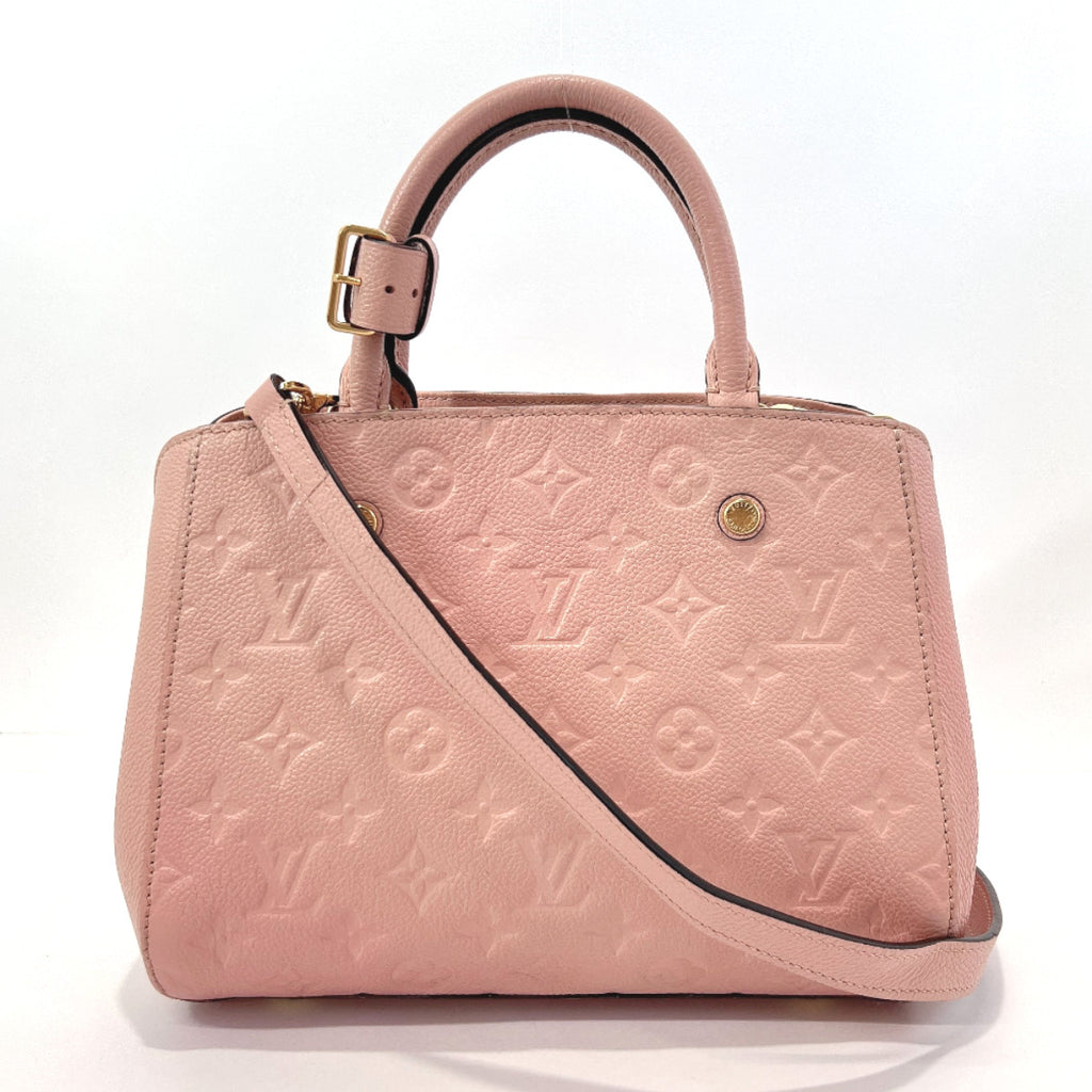 Montaigne leather handbag Louis Vuitton Pink in Leather - 30998205