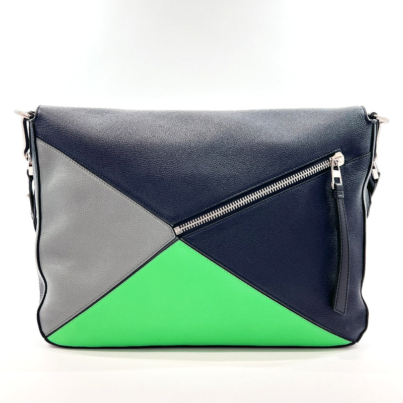Loewe Leather Puzzle Shoulder Bag In Green | ModeSens