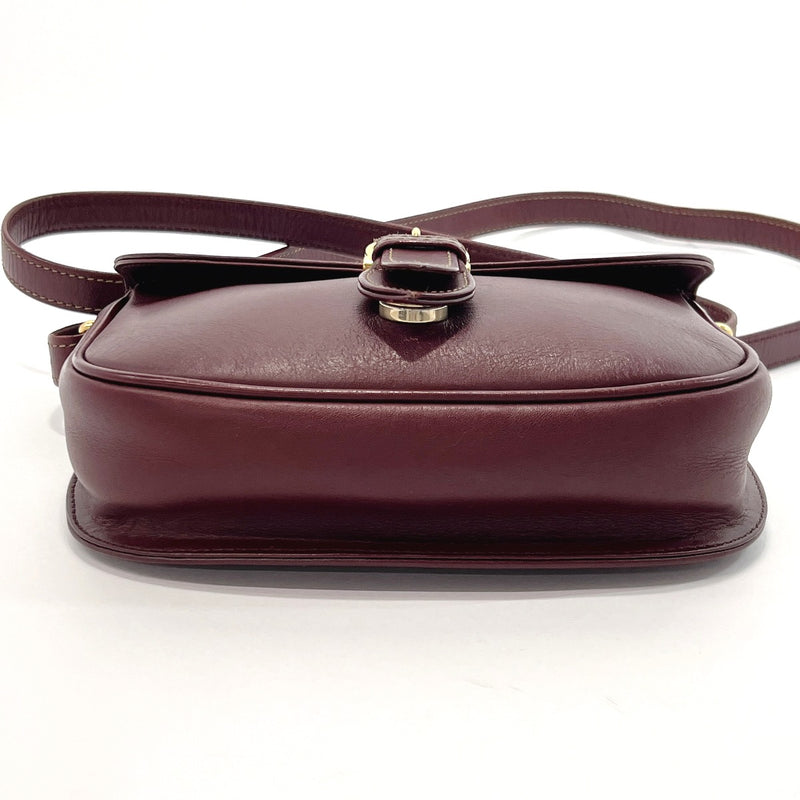 CARTIER Shoulder Bag Must Line leather Bordeaux Women Used