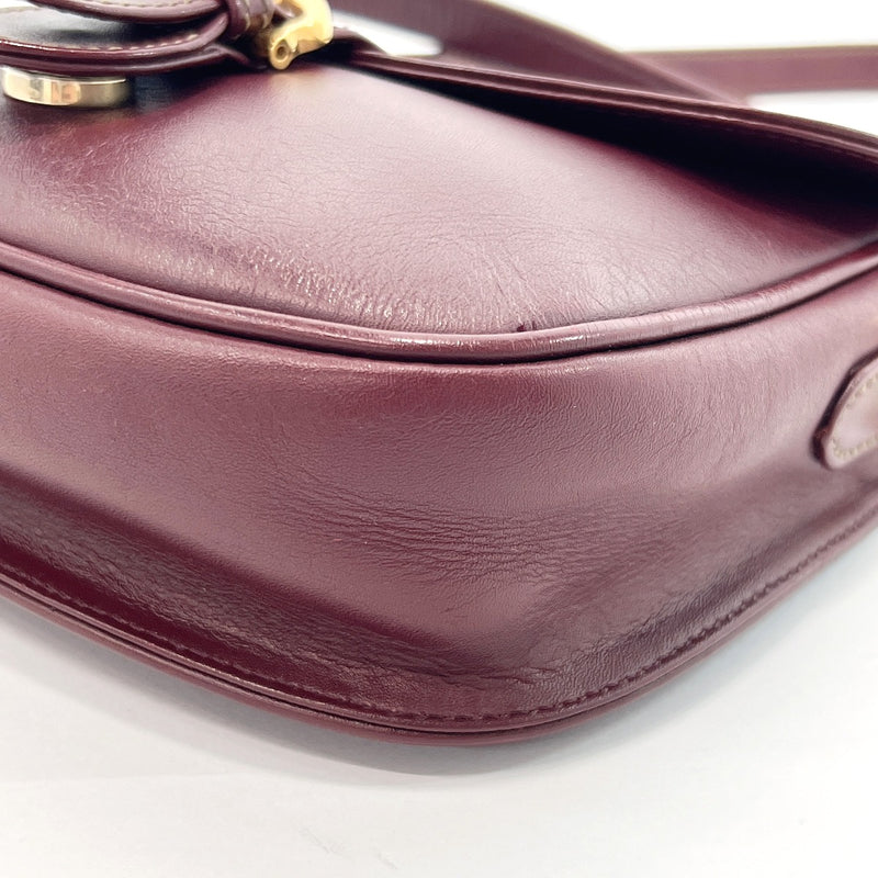 CARTIER Shoulder Bag Must Line leather Bordeaux Women Used