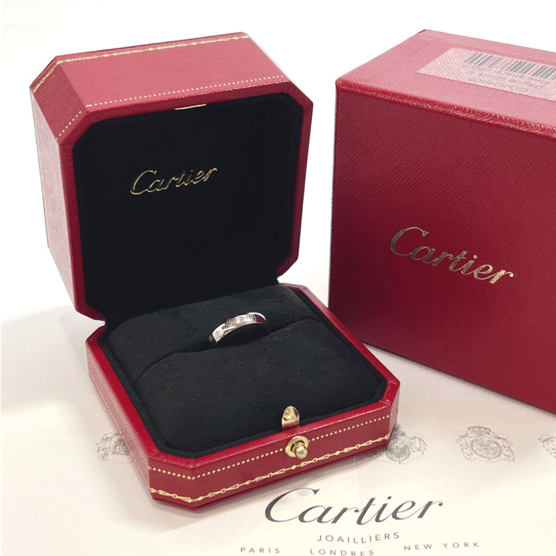 CARTIER Ring happy Birthday #49 K18 white gold #8.5(JP Size) Silver Women Used
