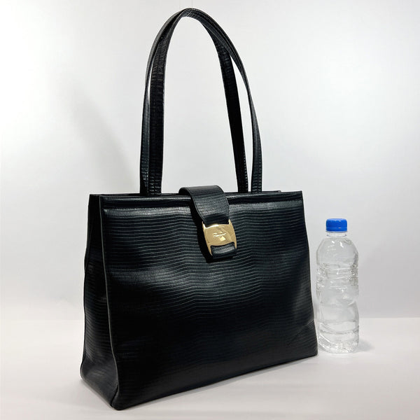 Salvatore Ferragamo Tote Bag BK-21 8254 Vala leather Black Women Used