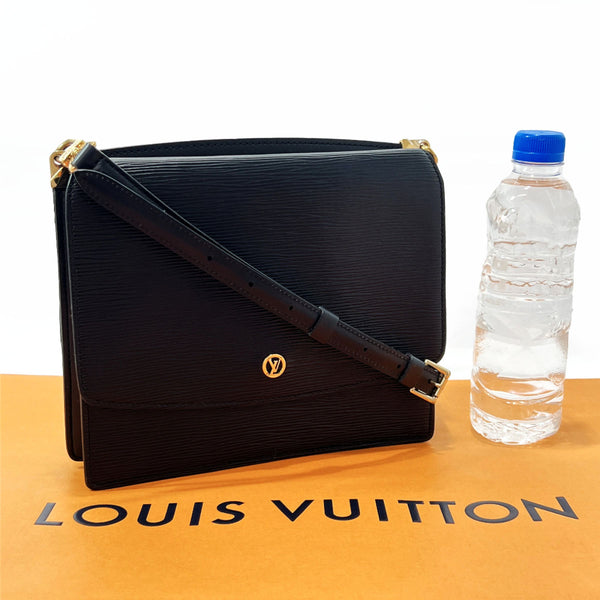 LOUIS VUITTON Shoulder Bag M52362 Grenel Epi Leather Black Black Women Used