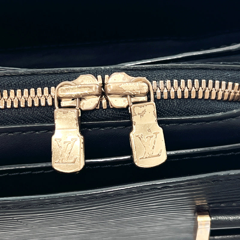 LOUIS VUITTON Handbag M52052 Ponneuf Epi Leather Black Black Women Used