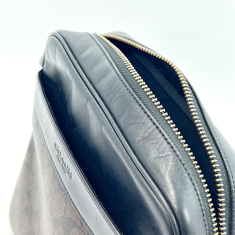 COACH Shoulder Bag F54788 Signature PVC/leather Dark brown Dark brown –
