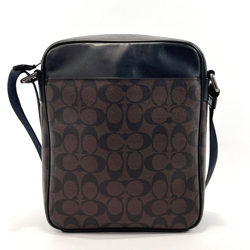 COACH Shoulder Bag F54788 Signature PVC/leather Dark brown Dark brown mens Used