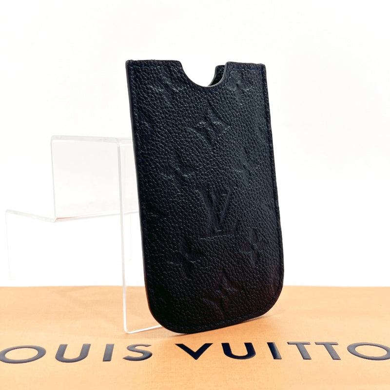 LOUIS VUITTON Other accessories M60365 Smartphone case Etui4 Monogram Empreinte Black Black unisex Used