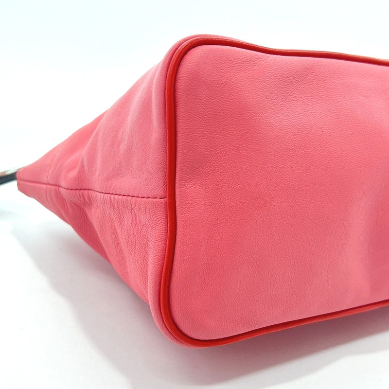 HERMES Pouch leather pink pink XCarved seal Women Used