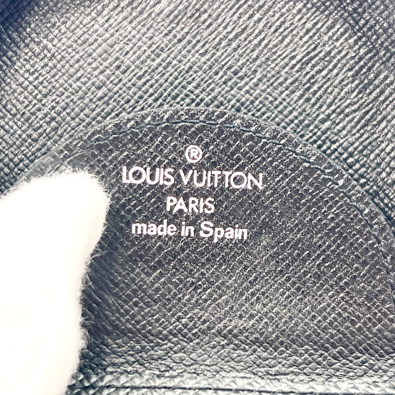 LOUIS VUITTON coin purse M64422 Portonet cuvette Taiga Black Black