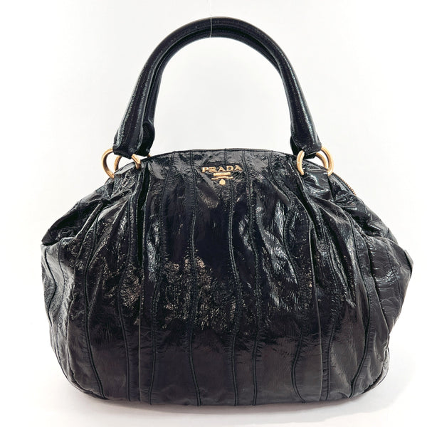 PRADA Handbag BL0560 Patent leather Black Women Used