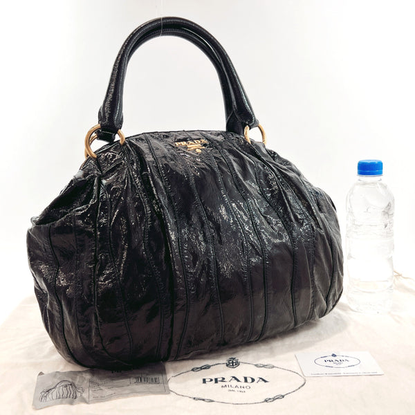 PRADA Handbag BL0560 Patent leather Black Women Used