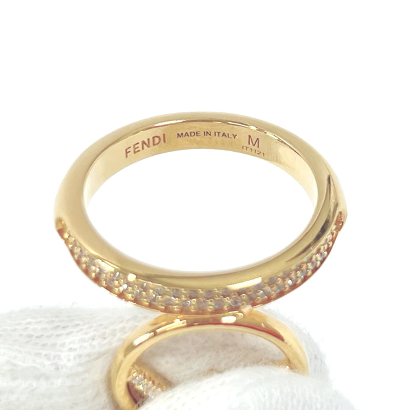 FENDI Ring F is Fendi metal #14(JP Size) gold Women Used
