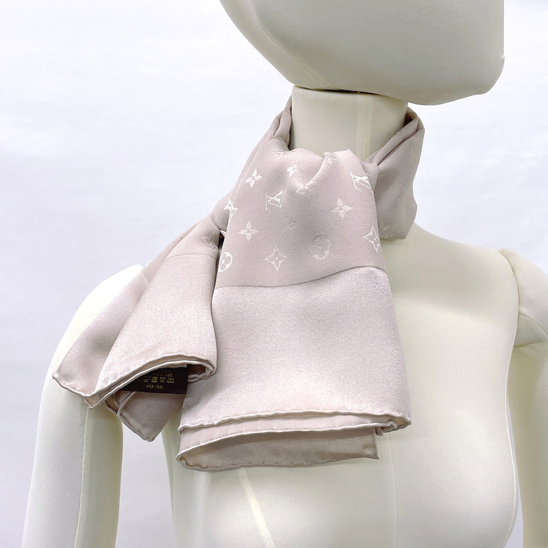 LOUIS VUITTON scarf M71146 Monogram Carre Monaco silk beige Women Used