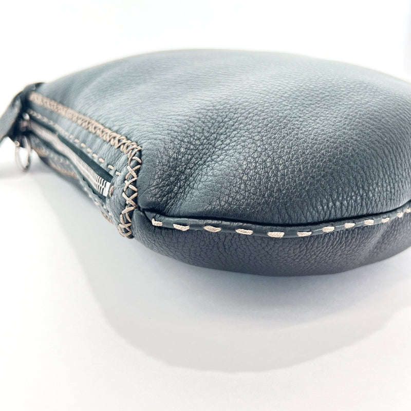 FENDI Shoulder Bag 8BR263 Celeria one belt leather Black Women Used