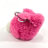 LOEWE charm 101831 Bunny charm leather/Shearing pink pink Women Used