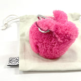 LOEWE charm 101831 Bunny charm leather/Shearing pink pink Women Used