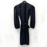 PRADA one piece Pleated ribbon dress Rayon Black Women Used