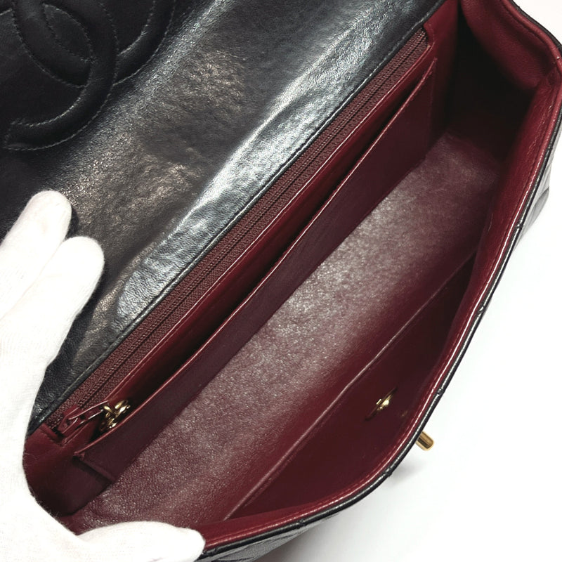 CHANEL Handbag Parent-child bag Parents only Matelasse lambskin Black –