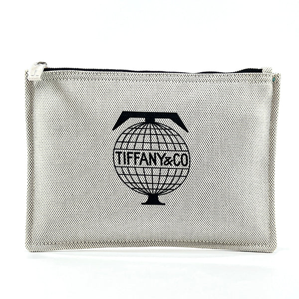 TIFFANY&Co. Pouch Logo canvas canvas gray gray unisex Used