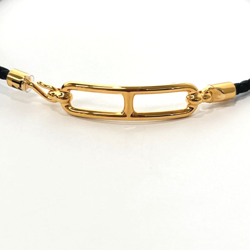 CHANEL] Chanel Arm Band logo rubber x gold plating black ladies